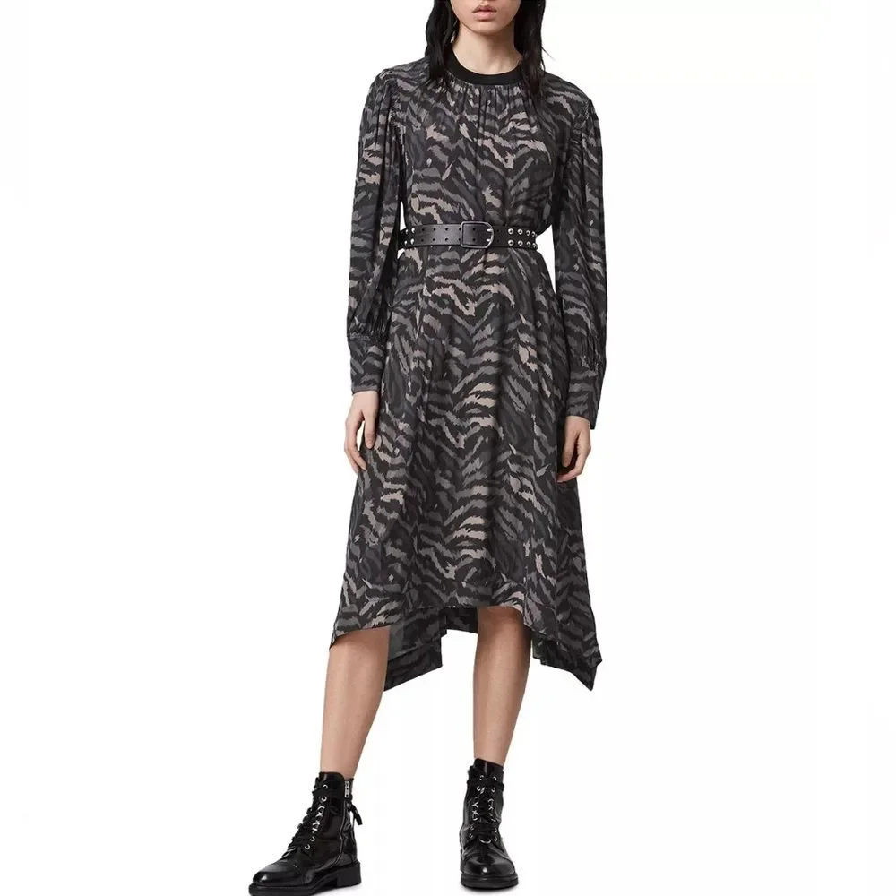 All Saints Fayre Remix Printed Dress Whimsigoth Spooky Dark Fairy Women Small